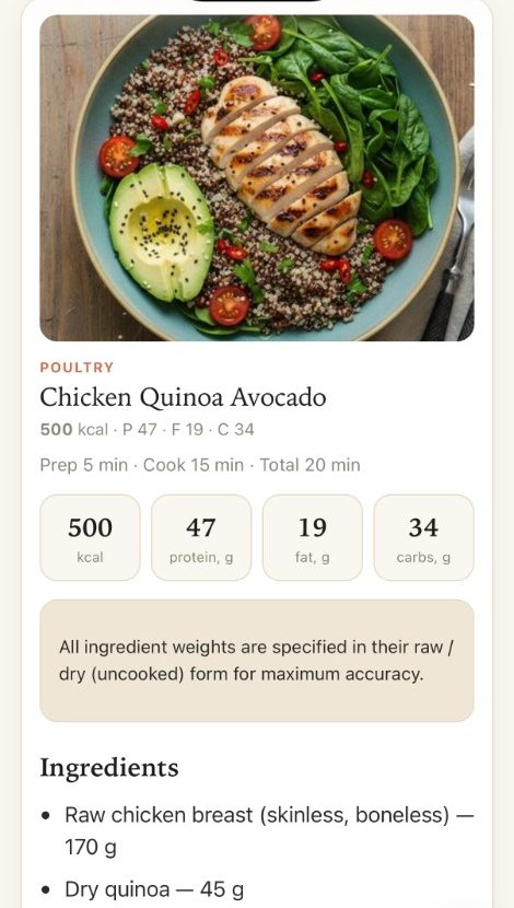 Interactive HTML cookbook on a phone