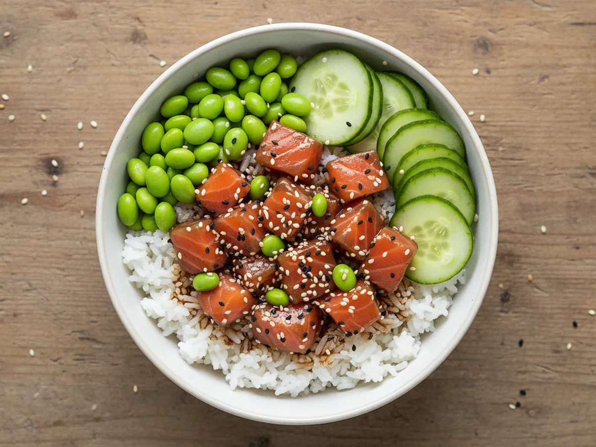 Salmon Poke Edamame bowl